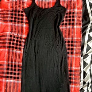 Fashion Nova Black Spaghetti Strap Midi Dress | Essential LBD